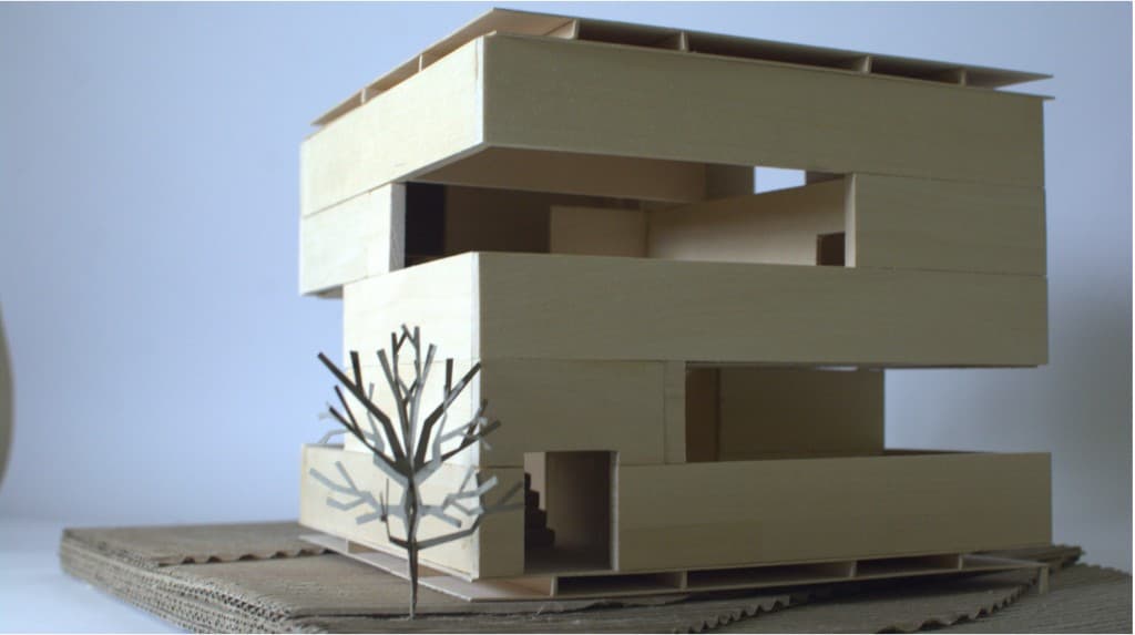 Slant House physical model photograph